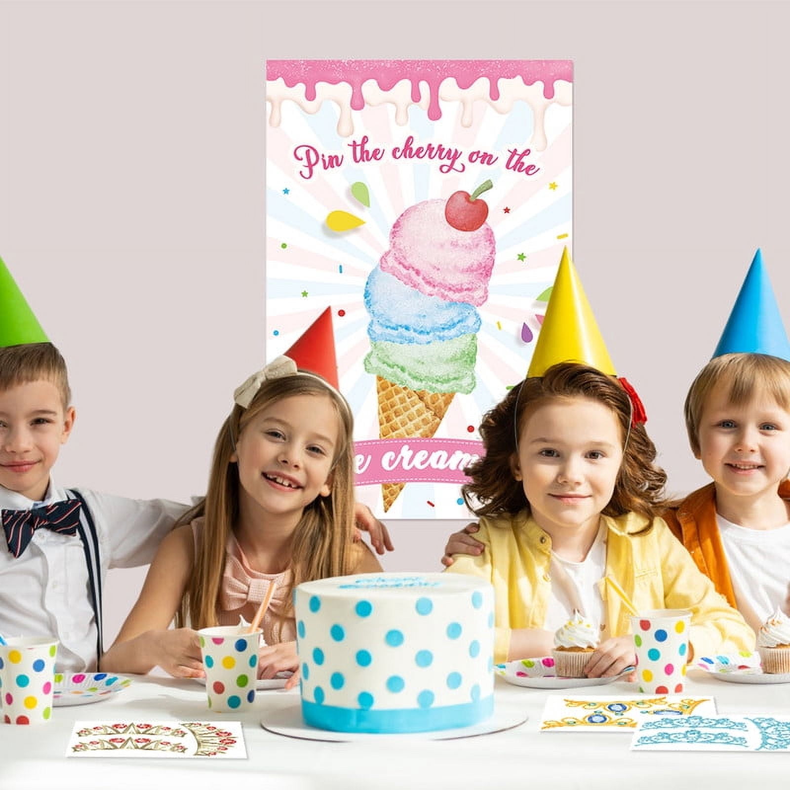 Morcheiong Pin The Tail on The Cat Gioco per feste di compleanno con 48 cappelli, bomboniere a tema gatto forniture decorazioni per bambini