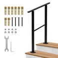 thumbnail image 1 of Rampes à Main en Métal pour Marches Extérieures, Trousse de Main Courante d'Escalier Extérieure, Trousse de Rambarde d'Escalier à Hauteur Réglable pour Béton, Véranda et Terrasse, Facile à Installer, 1 of 7