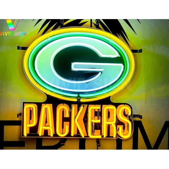 Queen Sense 17"x17" For Green Bays Sports Team Packers Neon Sign HD Vivid Printing Handmade Artwork Neon Light 120GBPLV3VVD