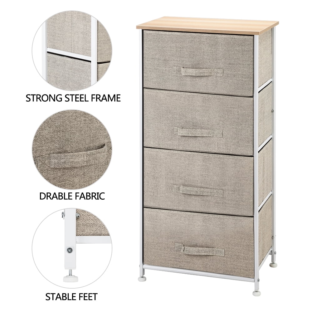 Lowestbest 4-Tier Dresser Drawer, End Table Storage with 4 Drawers, Nightstand Shelf Storagefor Closets/Nursery/Dorm Room/Hallway Lowestbest 4-Tier Dresser Drawer, End Table Storage with 4 Drawers, Nightstand Shelf Storagefor Closets/Nursery/Dorm Room/Hallway