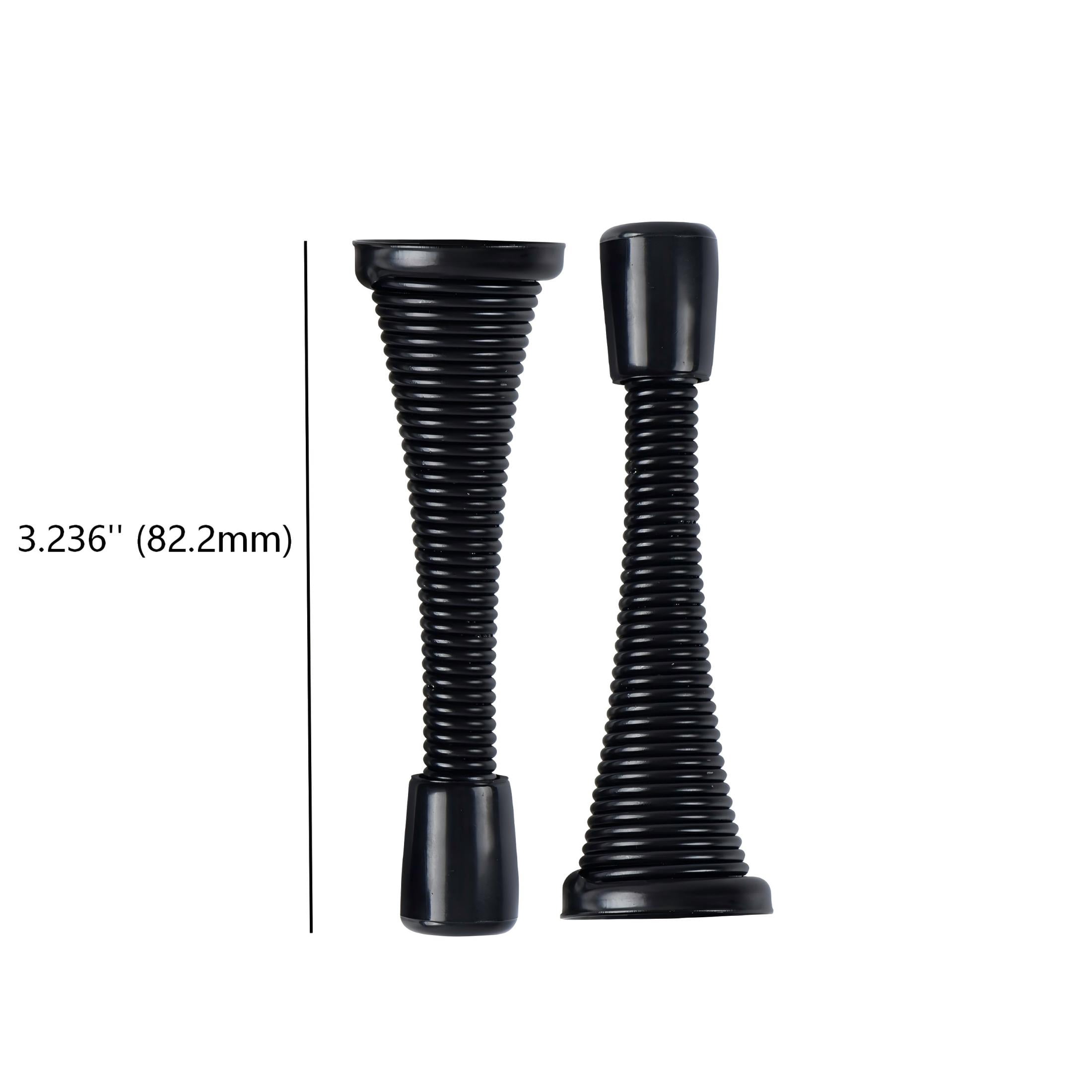 Hyper Tough Steel Spring Doorstop, Black Finish, 2 pack
