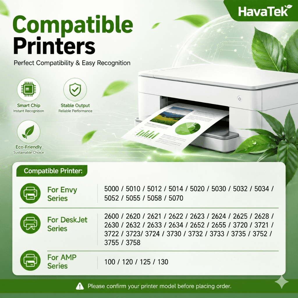 65XL Ink Cartridge Combo Pack Compatible for HP 65 Black and Color Ink for DeskJet 3752 2655 for Envy 5055 5010 Printer