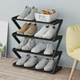 thumbnail image 4 of Clearance! Fenull 4 Tier Stainless Steel Shoe Rack Organizer Easy to Install and Space Saving Shoe Organizer Freestanding Shoe Rack with Sturdy Frame Shoe Rack for Wardrobe Entry Bedroom Floor, 4 of 7