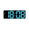 thumbnail image 1 of Reloj despertador con espejo de fuente grande, reloj LED multifunción, reloj electrónico con batería enchufable, reloj despertador de doble propósito, 1 of 6