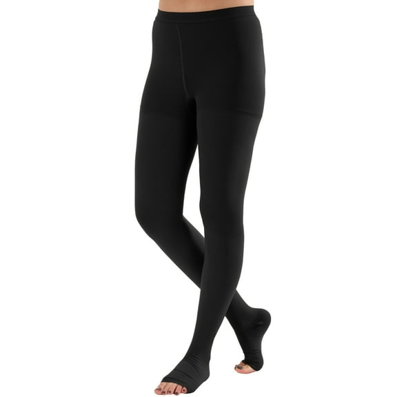 Plus Size Compression Tights for Women Circulation 20-30mmHg - Black, 2X-Large