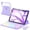 Purple Mouse, variant on 7 Rainbow Backlight Rechargeable Detachable Keyboard Kit with Silent Mouse, 360 Swivel Magnetic Stand Case & Pencil Holder for iPad Air 4/5/6/7 10.9/11 M Series,Purple