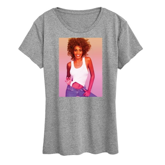 Whitney Houston - Gradient Photo - Women's Short Sleeve Graphic T-Shirt
