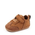thumbnail image 6 of Dakaela Baby Shoes Boys Girls Non Slip Walking Sneakers 0 3 6 9 12 18 Months Infant Moccasins Newborn Loafers Crib Shoes with Hook and Loop Coffee Size 3, 6 of 8