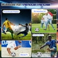 thumbnail image 3 of VONKY PU Standard Size 5 Soccer Ball For Football Training Match Size 5 Machine-Stitched Match Football black, 3 of 6