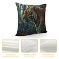 thumbnail image 4 of Orinice Tiger Forest Light Graphic Decorative Cushion Cover for Home Couch Living Room Bed Sofa - Printed on Both Sides, Zipper Closure, 1PC 18x18in, 4 of 5