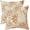 Burnt Orange Cream, variant on Dahlia Pillow Covers 16x16 Set of 2 Rustic Summer Rust Geometric Floral Navy Blue Cream Outdoor Decorative Throw Pillows Farmhouse Pillowcases Linen Cushion Case Decor for Home Sofa Couch Bed