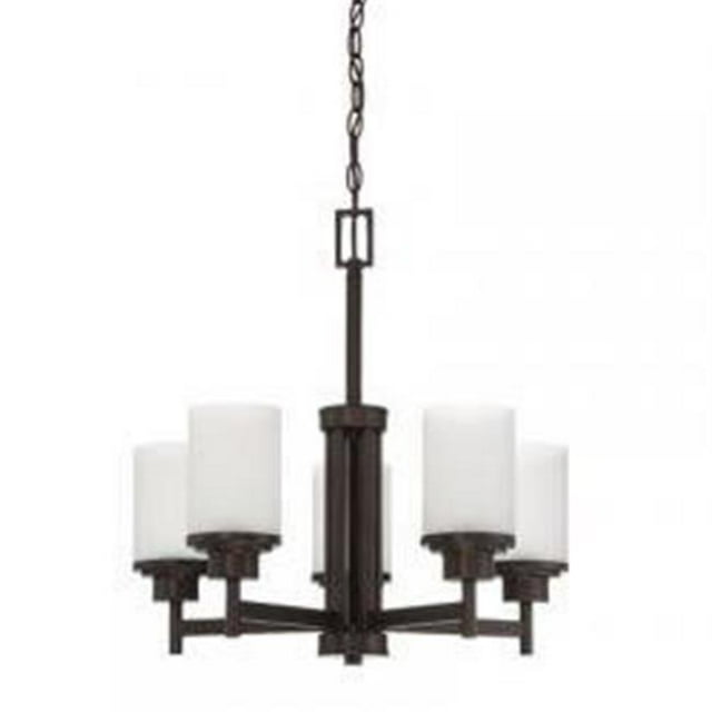 Concord F17025-64 Lustre 5 Lumières avec Verre de Lin