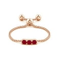 thumbnail image 2 of ANGARA Natural Three Stone Ruby Bar Bolo Ring in 14K Rose Gold for Women (Size-2mm) | July Birthstone Jewelry for Her, 2 of 9