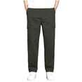 thumbnail image 3 of PNTUTB Chino Pants for Mens Straight Leg Trousers Basic Classic Office Workwear Daily Casual Loose Comfort Pants with Multiple Pockets, 3 of 7
