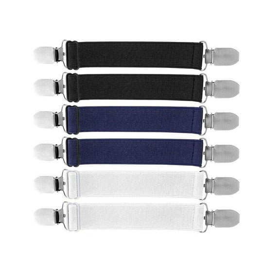 Pant Waist Tightener Pant Elastic Belt Clips, 6Pcs Pants Waist Tightener Adjustable Dress Clips