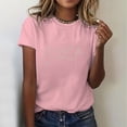thumbnail image 2 of WEIWEN Braut T Shirts for Women Party Outfits for Bride Squad Casual Basic Tees Womens Summer Tops for Wedding Bride Shirts Pink, XL, 2 of 4