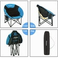 KingCamp Giant Foldable IndoorUse Comfy Camping Chair, Oversized Moon Saucer Chairs with Cup
