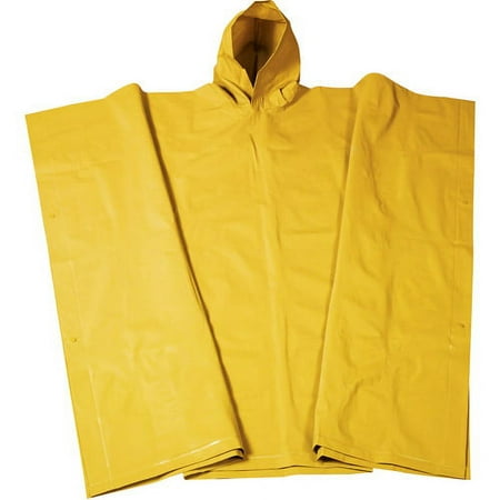 Wenzel Hooded Vinyl Poncho, One Size, Yellow