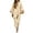 A-Beige567, variant on Women's Contrast Trim Matching Sets Square Neck Resort Vacation Suits