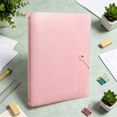 thumbnail image 3 of A4 4 Hole D Ring Loose Leaf Folder, Lightweight Office Document Organizer For Daily Archiving And Filing (Pink), 3 of 5