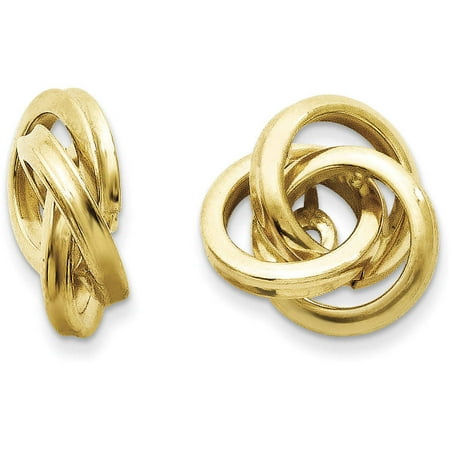 Primal Gold 14 Karat Yellow Gold Polished Love Knot Earring Jackets