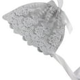 thumbnail image 1 of ITFABS Babies Prop Bonnets, Floral Lace Ruffle Edge Bottom Straps Tie Photography Cap, 1 of 4