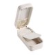 thumbnail image 1 of Qarigey Caja de joyería Cajas lisas de cuero Estuche clásico exquisito Maquillaje Organizador de cosméticos DIY para anillos Barras de labios Ropa, zapatos y accesorios Miscelánea Blanco Qarigey AP016746-01, 1 of 6