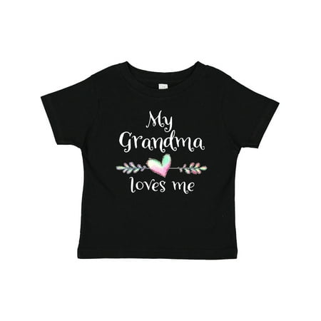 

Inktastic My Grandma Loves Me- Heart Grandchild Gift Baby Boy or Baby Girl T-Shirt