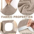 thumbnail image 3 of Couch Covers, 3 Pieces Couch Cushion Cover Velvet, Seat Cushion Cover, Stretch Sofa Covers, Separate Sectional Sofa Slipcovers, Furniture Protector(3-Seater or Backrest, Tan), 3 of 6