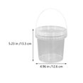 thumbnail image 2 of 2 baldes de plástico transparente de 1 l con tapa, aptos para alimentos, aptos para congelador y microondas, 2 of 6