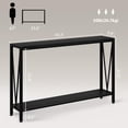 thumbnail image 2 of IdeaHouse Industrial Console Table, 43" 2 Tier Entryway Table, Narrow Sofa Table with Storage, Console Table for Entryway, Living Room, Hallway, Foyer-Black, 2 of 8