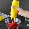 thumbnail image 4 of 1 Pc 350ml 3-Hole Plastic Squeeze, Condiment Bottles, Condiment Squeeze Bottle, Refillable Squeeze Bottle for Sauce Oil Vinegar Ketchup Mustard Salad Dressing Kitchen Accessories, 7.09"x2.28", White, 4 of 6