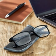 Equate Men's Jackson Rectangular Reading Glasses with Case, Matte Black, +1.50