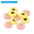 thumbnail image 3 of Uxcell 20mm Silicone Flower Beads, 10 Pcs Cute Colorful Soft Sunflower Focal Loose Space Bead, 2 Colors, 3 of 6