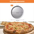 thumbnail image 2 of Juego de 2 Bandejas Redondas para Pizza, Diámetro 25,5 cm, con Revestimiento Antiadherente Anodizado, Bandeja para Horno de Pizza, 1,5 cm., 2 of 5