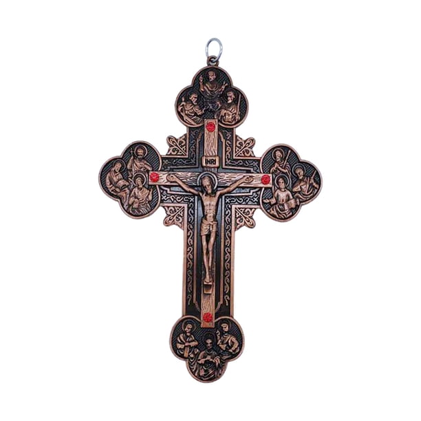 Colgante de Cruz Cristiana jinwen Collar rojo