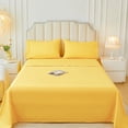 thumbnail image 3 of CZCPP-Simple Draps Simple, Microfibre Douce Amarillo Draps Rafraîchissants avec Sangles d'Angle, Jaune Doux Poche Profonde Ensemble de Literie de Luxe Hôtel Confortable, 3 of 4