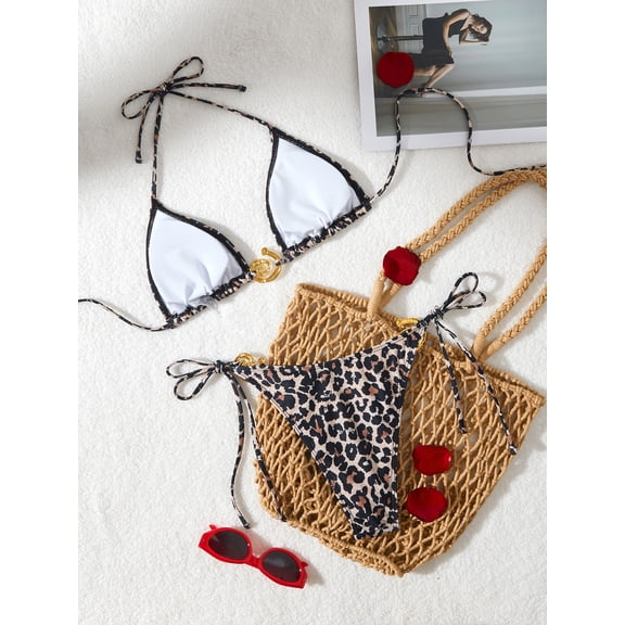 Top-kevin Women High Cut Bikini Sets String Sexy Swimsuit Two Piece Bathing Suit Brazilian Cheeky Cut Out Cute Swimwear