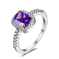 thumbnail image 4 of HeartsAndYou 2.4ct Natural Purple Amethyst Engagement Ring 14k SOLID White Gold Solitaire, 4 of 9