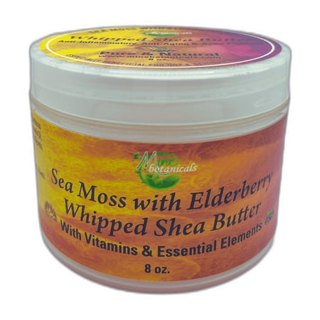 Mine Botanicals Whipped Shea Butter Sea Moss With Elderberry 8oz