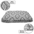 thumbnail image 3 of Mexican Print Pet Bed, Vintage Style Aztec Inspired Monochrome Triangles Rhythmic Motif, Resistant Pad for Dogs and Cats Cushion with Removable Cover, 24" x 39", Charcoal Grey and White, by Ambesonne, 3 of 4