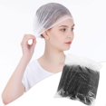 thumbnail image 3 of Paquete de 100 gorros desechables para el cabello Zulema Negro 22cm 21 pulgadas, 3 of 7