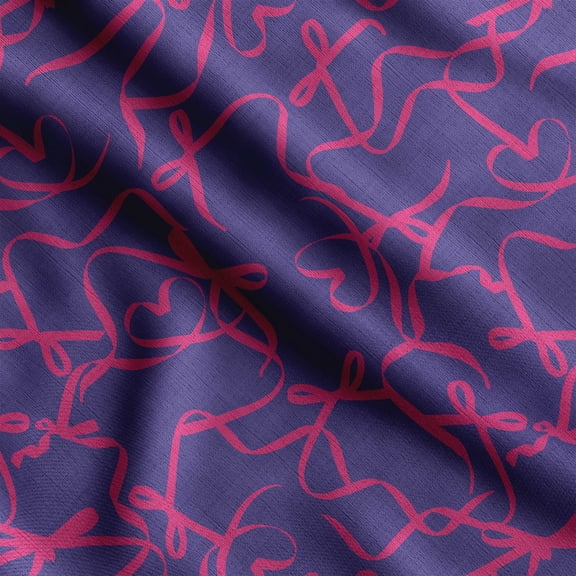 Soimoi Doodle Print, Silk Fabric, Decor Sewing Fabric by The Yard 42 Inch Wide,Decorative Fabric for Shirts Suits Ties, Navy Blue