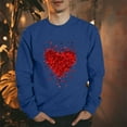 thumbnail image 3 of guisaled Valentines Heart Printed Sweatshirts for Couple Long Sleeve Crewneck Pullover Tops Matching Sweatshirts of Couples, 3 of 4