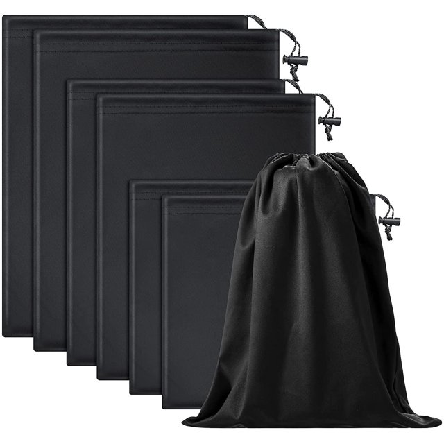 6 bolsas de microfibra para gafas de esquí, funda para gafas de sol, funda para adultos con cordón, almacenamiento de microfibra ajustable plegable (9 x 11,8 pulgadas, 7 x 9,8 pulgadas, 5.