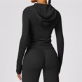 thumbnail image 5 of Camiseta con capucha de secado rápido para Yoga, camiseta de manga larga para entrenamiento y Yoga, camiseta ajustada para gimnasio y Fitness, camisetas deportivas para correr, 5 of 5