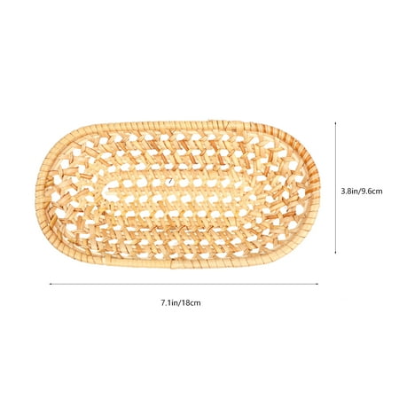 

Rattan Woven Tray Towel Storage Plate Durable Food Storage Tray Photography Prop