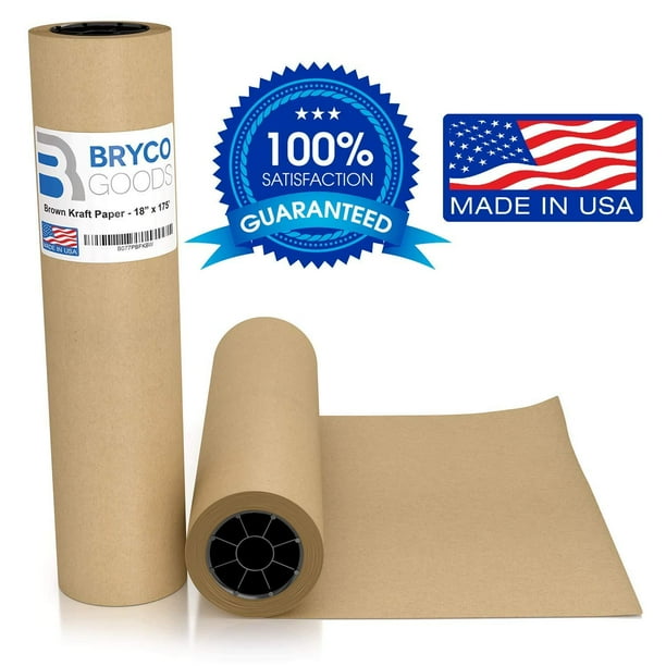 Brown Jumbo Kraft Paper Roll 18" x 2100" (175') Made in The USA