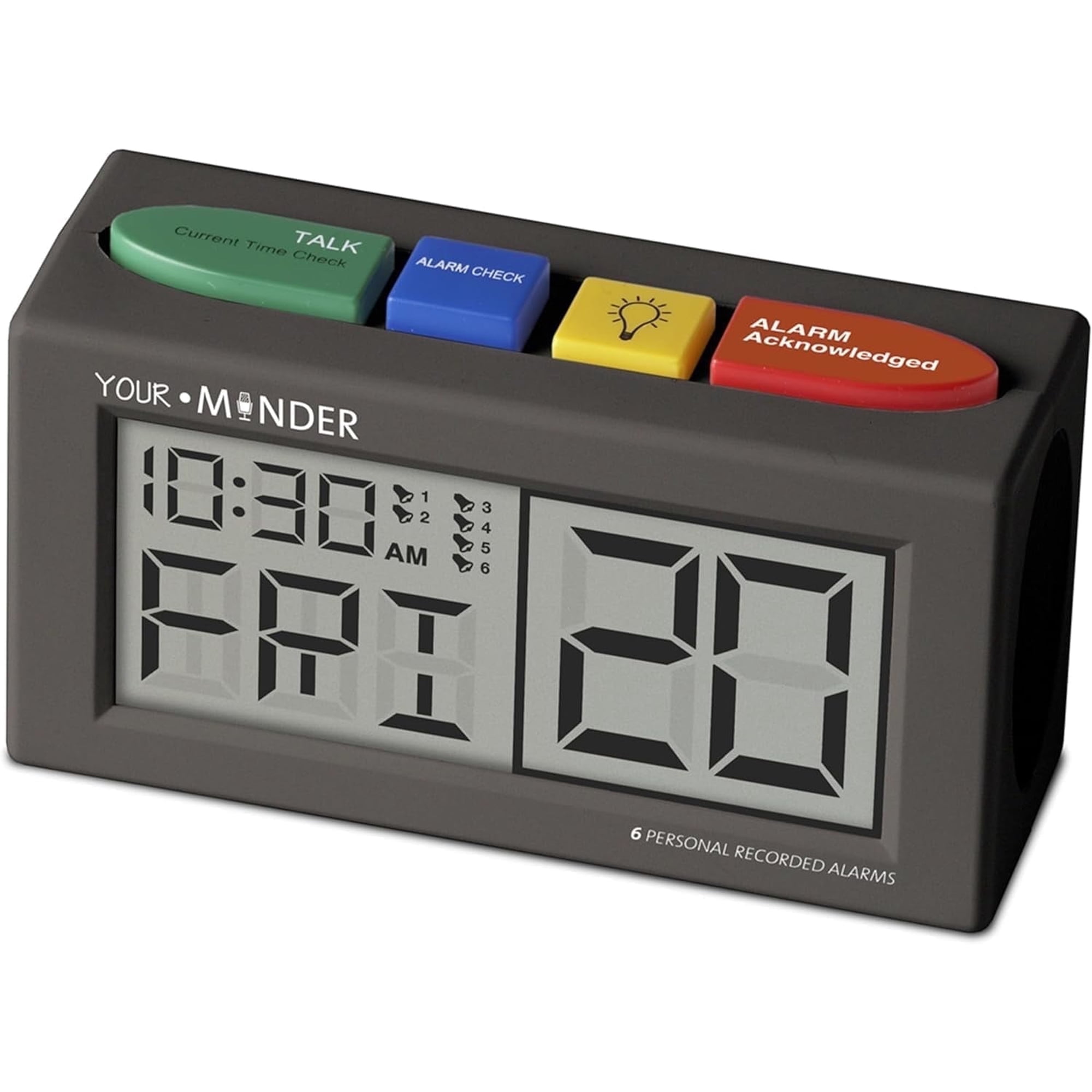 FSA/HSA MEDCENTER Your Minder Voice Record & Alarm Clock – Loud, Easy-to-Set Custom Voice Recording for Medication Alerts, Multicolor, 0.30 Pound
