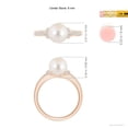 thumbnail image 5 of ANGARA Freshwater Cultured Pearl Ring with Diamond Collar in 14K Rose Gold for Women | June Birthstone, Birthday, Anniversary, Jewelry Gift for Women | Pearl Ring, 5 of 8